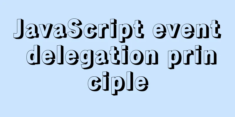 JavaScript event delegation principle