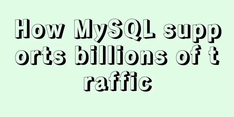 How MySQL supports billions of traffic