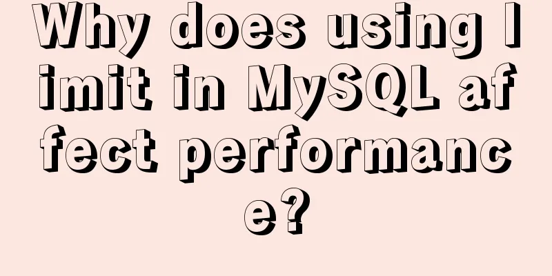 Why does using limit in MySQL affect performance?