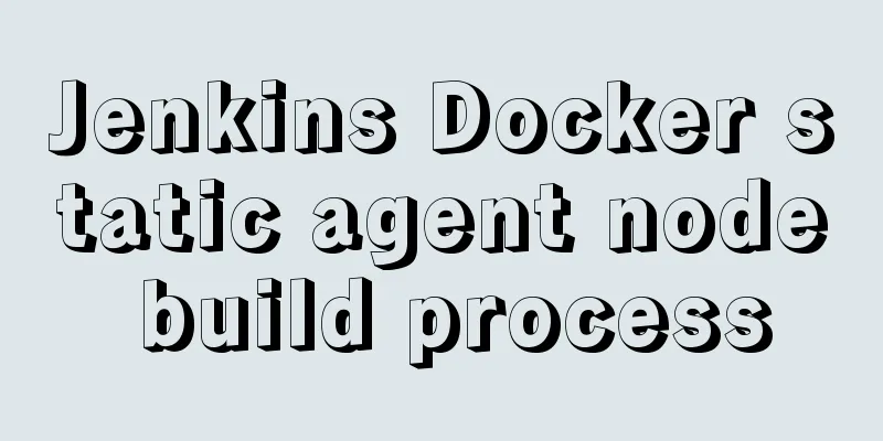 Jenkins Docker static agent node build process
