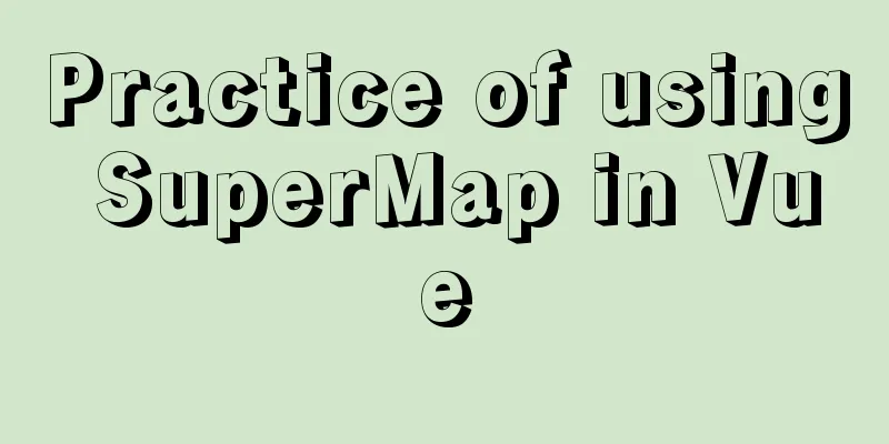 Practice of using SuperMap in Vue