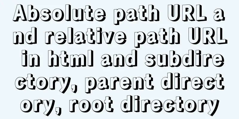 Absolute path URL and relative path URL in html and subdirectory, parent directory, root directory