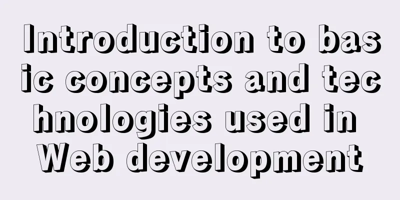 Introduction to basic concepts and technologies used in Web development