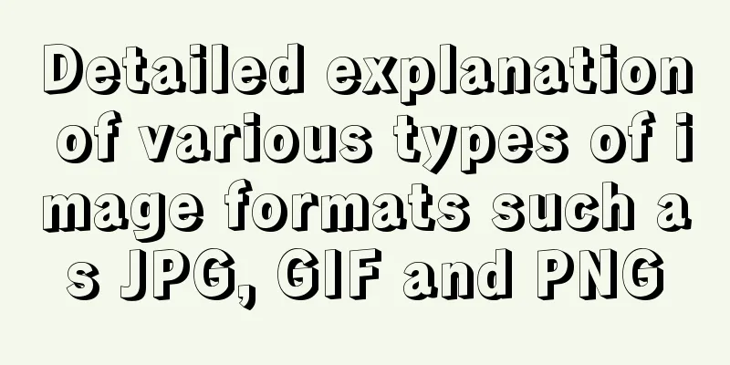 Detailed explanation of various types of image formats such as JPG, GIF and PNG