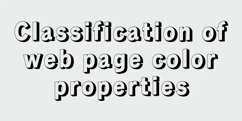 Classification of web page color properties