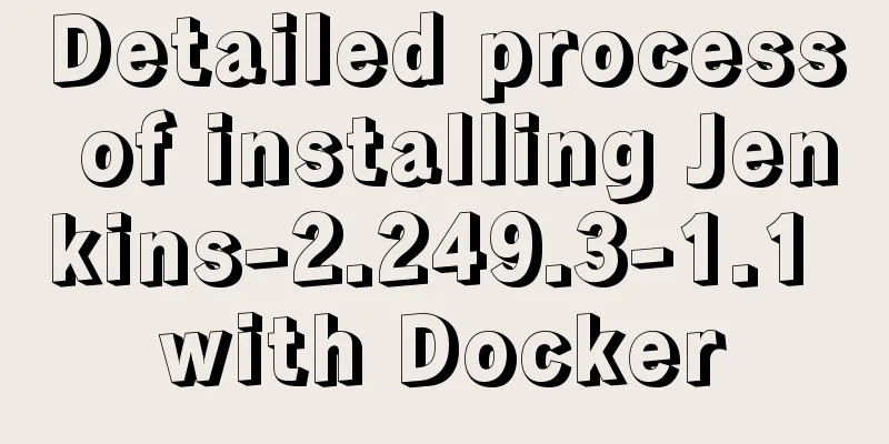 Detailed process of installing Jenkins-2.249.3-1.1 with Docker