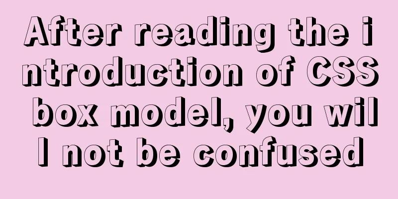 After reading the introduction of CSS box model, you will not be confused