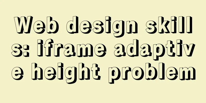 Web design skills: iframe adaptive height problem