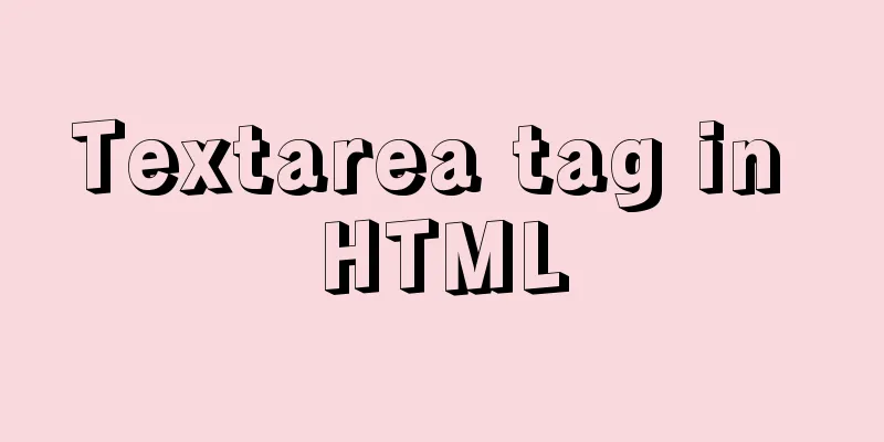 Textarea tag in HTML