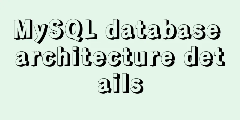 MySQL database architecture details