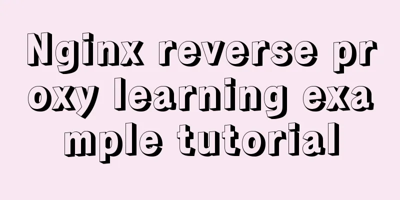 Nginx reverse proxy learning example tutorial