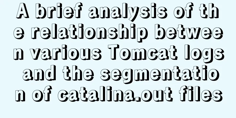 A brief analysis of the relationship between various Tomcat logs and the segmentation of catalina.out files