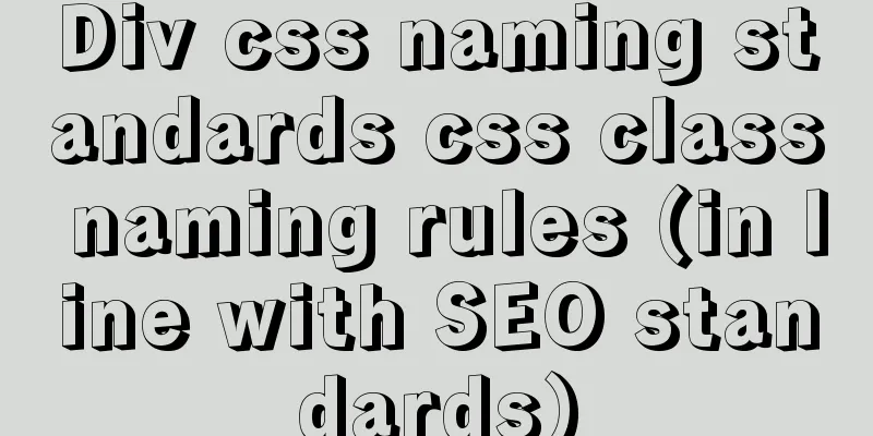 Div css naming standards css class naming rules (in line with SEO standards)