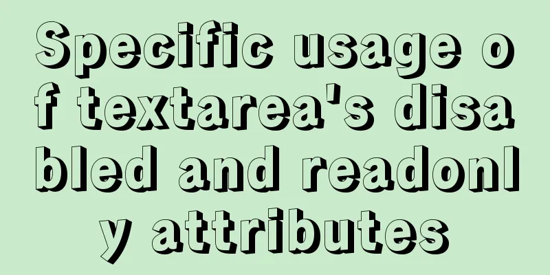Specific usage of textarea's disabled and readonly attributes
