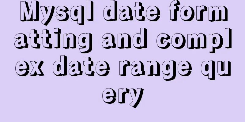 Mysql date formatting and complex date range query