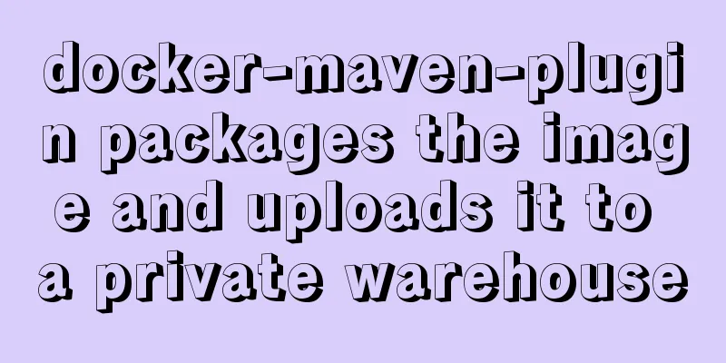 docker-maven-plugin packages the image and uploads it to a private warehouse