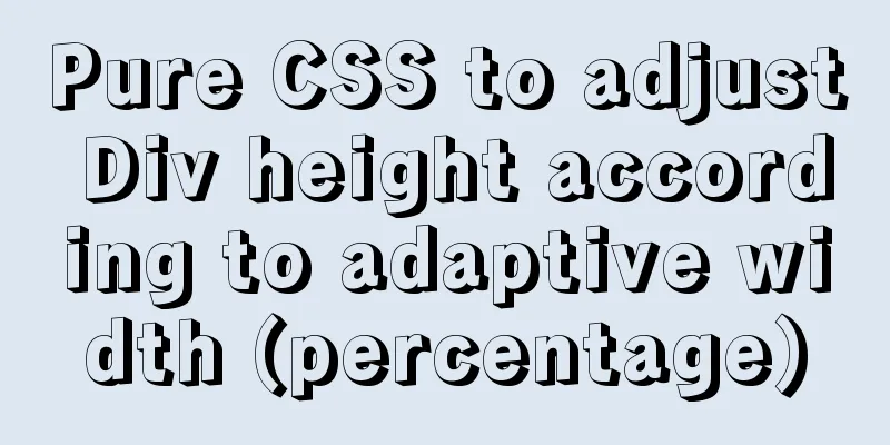 Pure CSS to adjust Div height according to adaptive width (percentage)