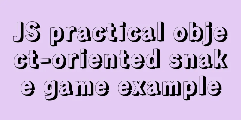 JS practical object-oriented snake game example