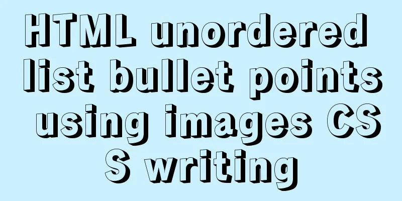 HTML unordered list bullet points using images CSS writing