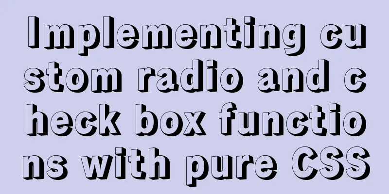 Implementing custom radio and check box functions with pure CSS