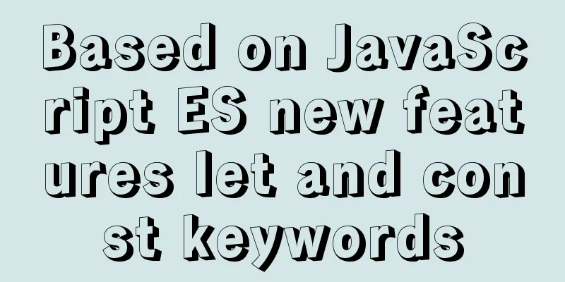 Based on JavaScript ES new features let and const keywords