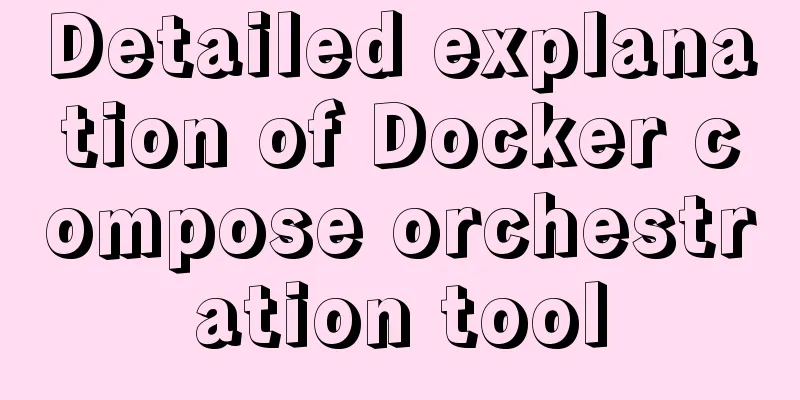 Detailed explanation of Docker compose orchestration tool