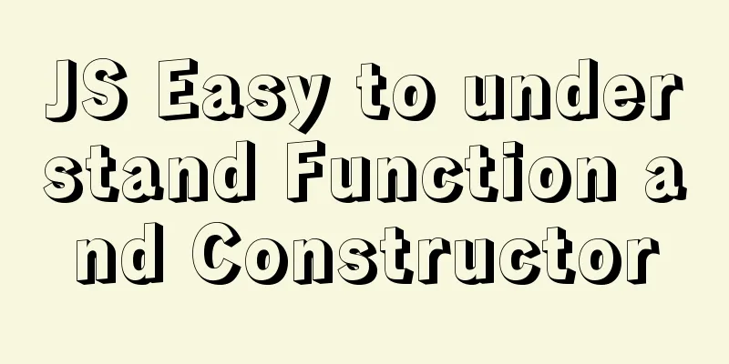 JS Easy to understand Function and Constructor