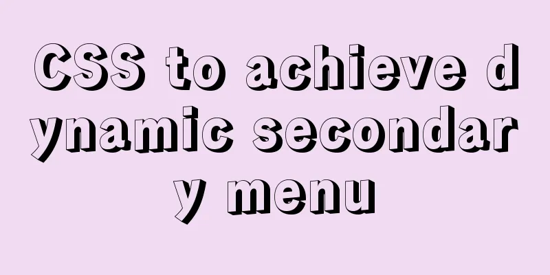 CSS to achieve dynamic secondary menu