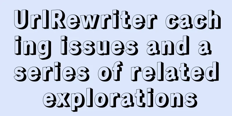 UrlRewriter caching issues and a series of related explorations