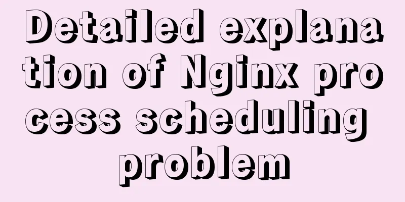 Detailed explanation of Nginx process scheduling problem