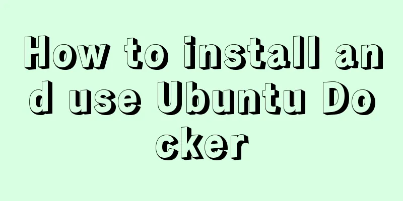 How to install and use Ubuntu Docker