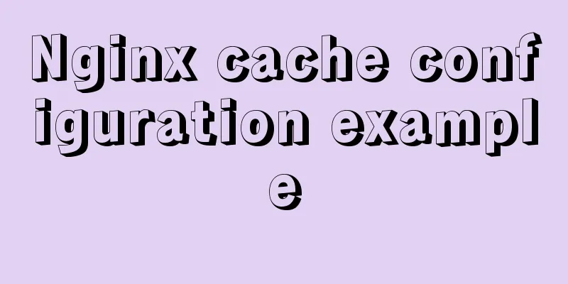 Nginx cache configuration example