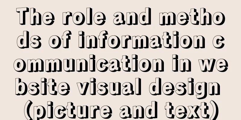 The role and methods of information communication in website visual design (picture and text)