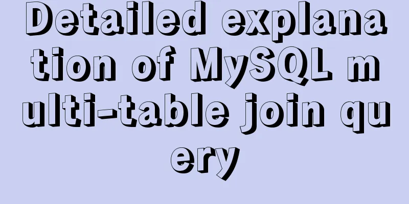 Detailed explanation of MySQL multi-table join query