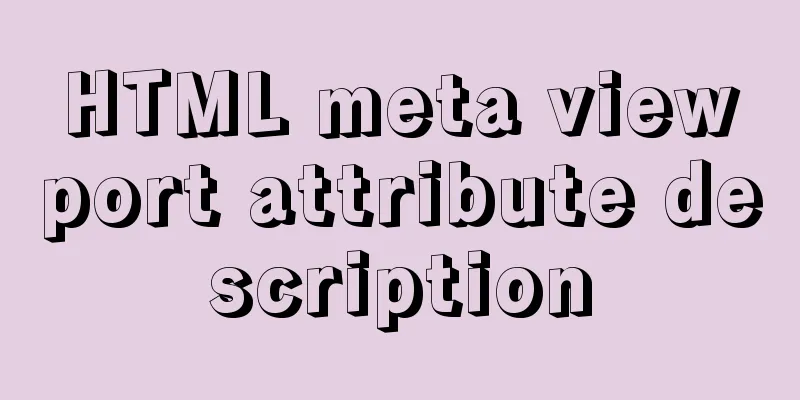HTML meta viewport attribute description