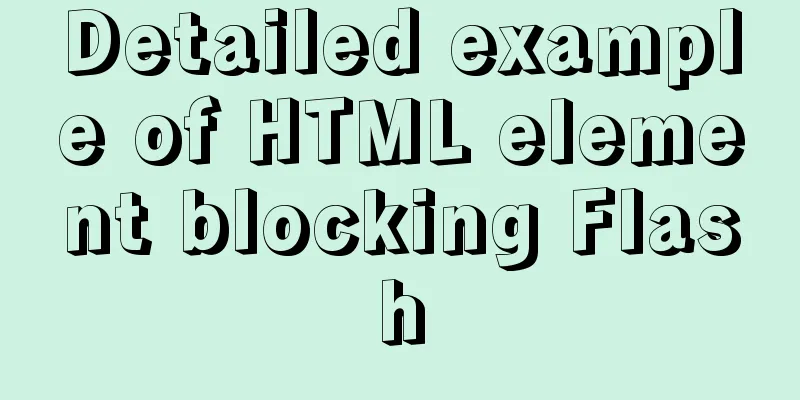 Detailed example of HTML element blocking Flash