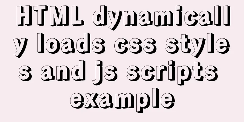 HTML dynamically loads css styles and js scripts example