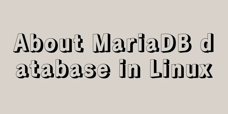 About MariaDB database in Linux