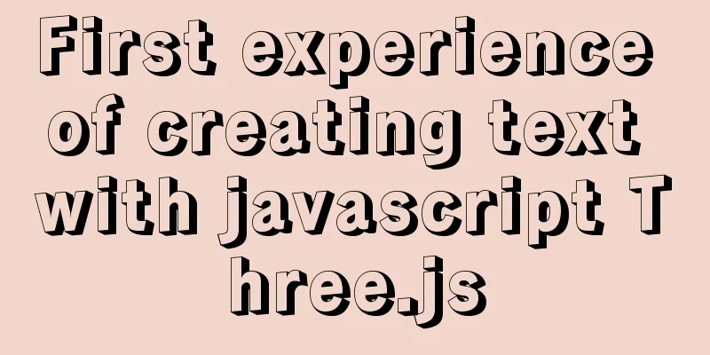 First experience of creating text with javascript Three.js