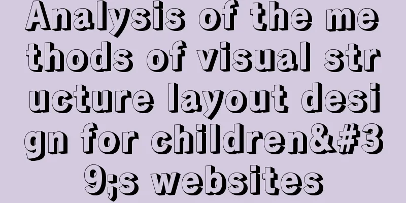 Analysis of the methods of visual structure layout design for children's websites