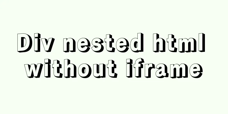 Div nested html without iframe