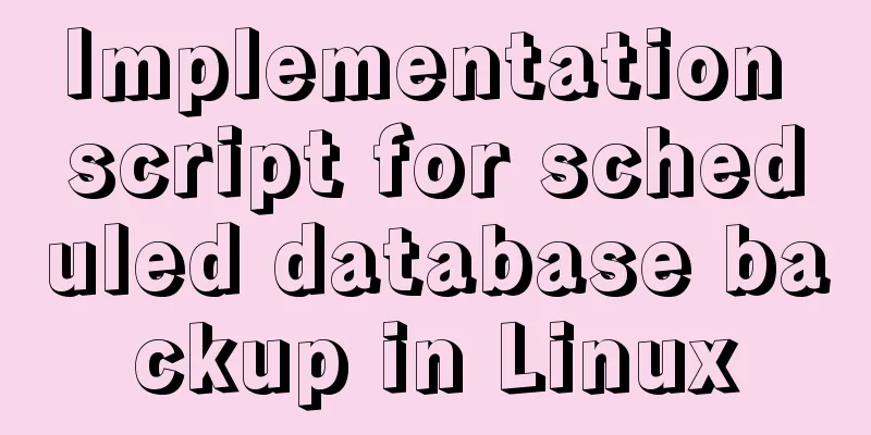 Implementation script for scheduled database backup in Linux