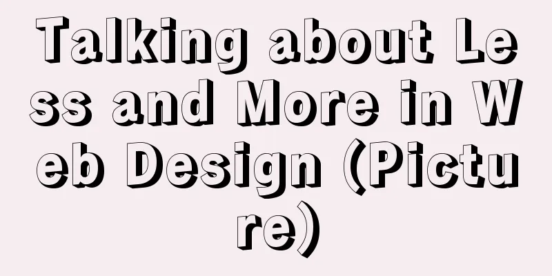 Talking about Less and More in Web Design (Picture)