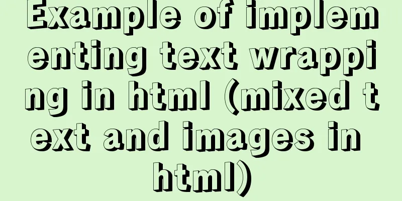 Example of implementing text wrapping in html (mixed text and images in html)