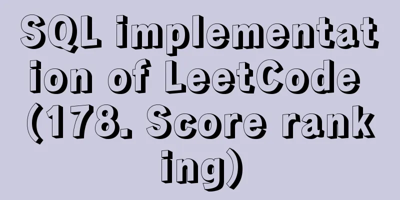 SQL implementation of LeetCode (178. Score ranking)