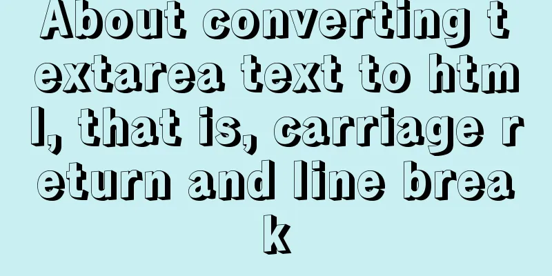 About converting textarea text to html, that is, carriage return and line break