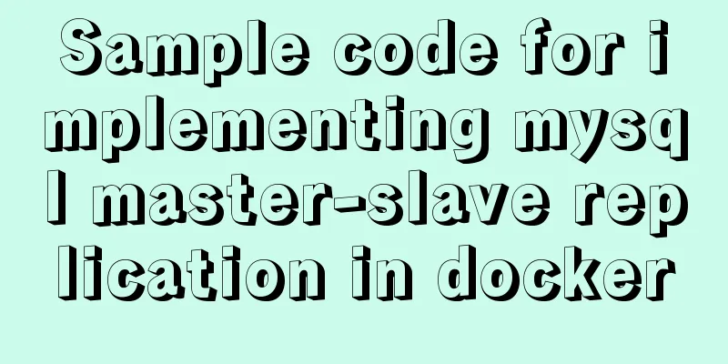 Sample code for implementing mysql master-slave replication in docker