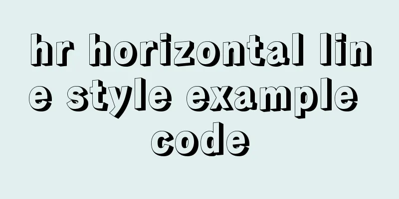 hr horizontal line style example code