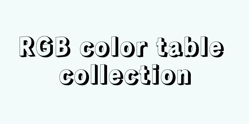 RGB color table collection