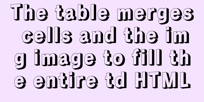 The table merges cells and the img image to fill the entire td HTML
